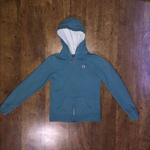 DC zip up hooded sweatshirt